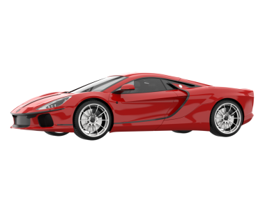 Kırmızı spor araba. Beyaz arkaplanda vektör illüstrasyonu.