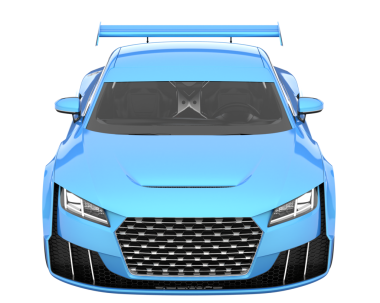 gerçekçi detaylı 3D mavi araba. vektör illüstrasyonu