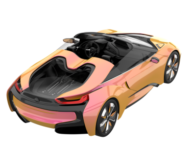 modern spor araba beyaz arka planda izole