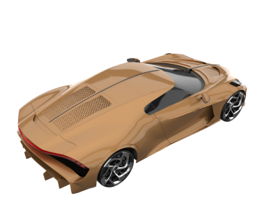 3 boyutlu markalı, daha az kullanışlı bir araba.