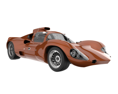 Modern araba yarışı 3 boyutlu illüstrasyon