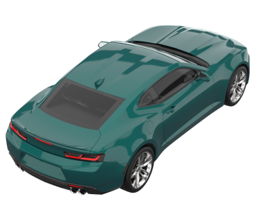 Modern araba geri görüşü. 3 Boyutlu Hazırlama