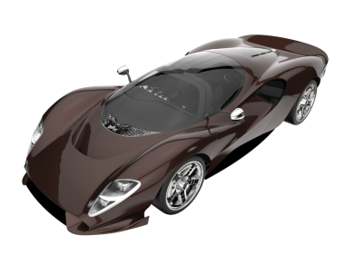 beyaz arkaplanda modern araba