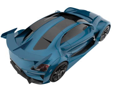 Stüdyo ortamında daha az genel bir konsept arabanın 3 boyutlu çizimi