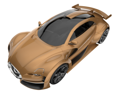 gerçekçi modern araba 3 d görüntüsü beyaz üzerine izole edildi