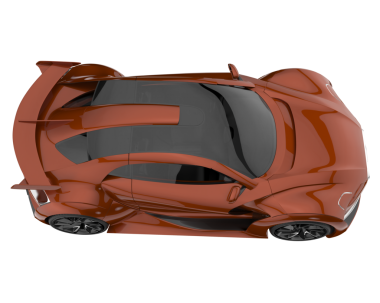 beyaz arka planda modern spor araba