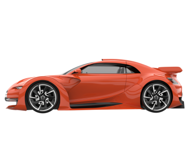 gerçekçi kırmızı araba vektör çizimi beyaz arkaplanda izole edildi.