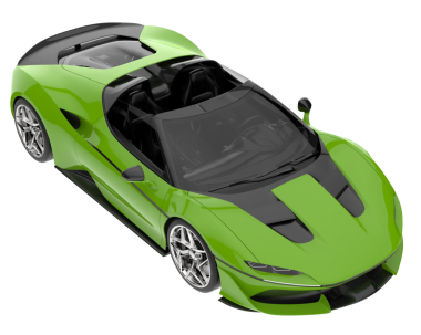 yeşil modern araba beyaz üzerine izole