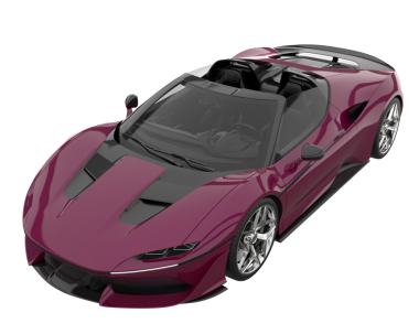 3 boyutlu kırmızı süper spor araba.