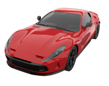 Modern kırmızı spor araba