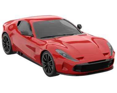 beyaz arka planda modern spor araba