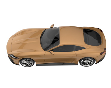 Modern lüks araba beyaz arka planda izole edilmiş - 3 boyutlu görüntüleme