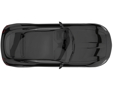 beyaz arkaplanda izole edilmiş araba 3d görüntüleme - üst görünüm