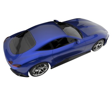 koyu mavi lüks araba - ön manzara