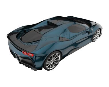 Modern araba arka planda izole edilmiş. 3 Boyutlu Hazırlama