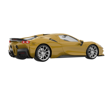 Süper araba arka planda izole edilmiş. 3D görüntüleme - illüstrasyon