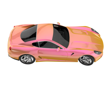 Beyaz arka planda modern bir araba. 3d illüstrasyon.