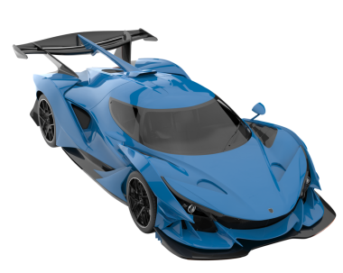 Modern araba arka planda izole edilmiş. 3d oluşturma.