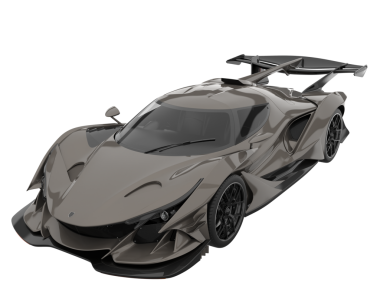 Siyah arka planı olan gerçekçi bir araba.