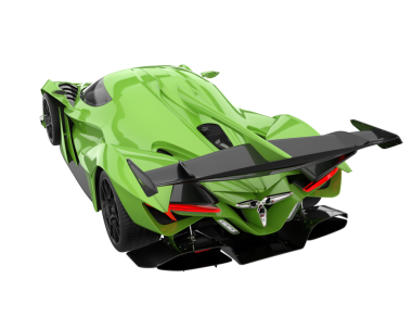 Modern süper araba. 3d oluşturma