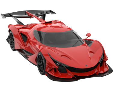 Kırmızı süper araba beyaz arka planda izole edilmiş. 3d illüstrasyon.