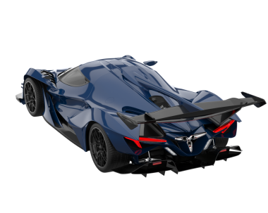 Siyah arka planda 3 boyutlu modern araba çizimi