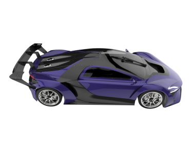 Beyaz arka planda izole edilmiş süper modern araba - 3 boyutlu illüstrasyon