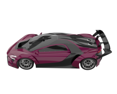 Modern spor araba beyaz arka planda izole edilmiş. 3d illüstrasyon