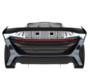 modern araba beyaz arkaplanda yansıma ile izole edildi.