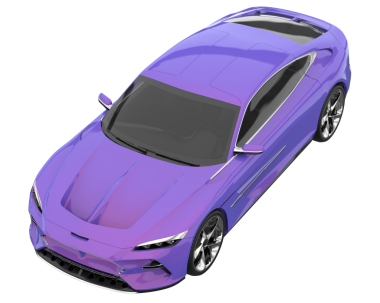 Stüdyoda daha az jenerik modern bir arabanın 3 boyutlu çizimi