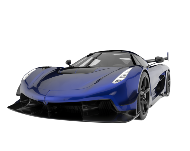Modern spor siyah araba - 3D render