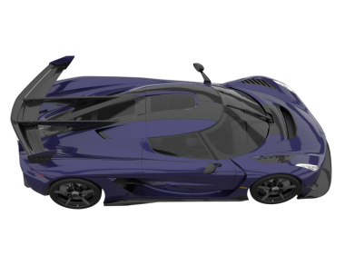 Siyah spor araba arka planda izole edilmiş. 3d illüstrasyon