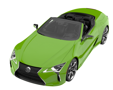 araba beyaz arkaplanda izole edildi