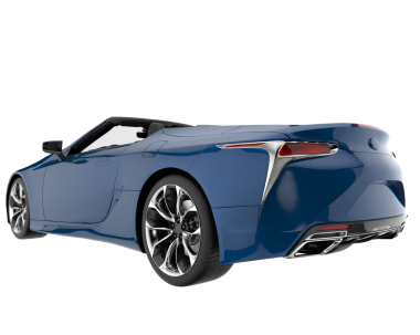 Modern araba arka planda izole edilmiş. 3D görüntüleme - illüstrasyon