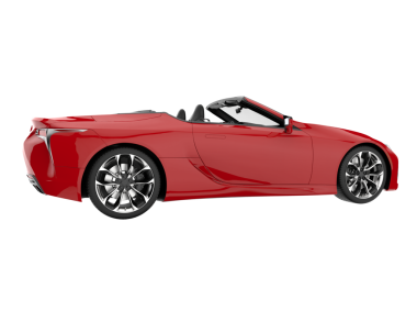 modern kırmızı araba beyaz arkaplanda izole edildi - 3 boyutlu görüntüleme
