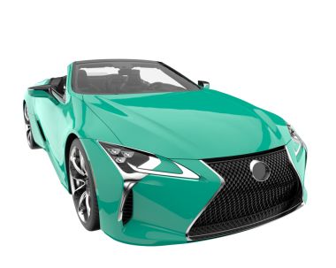 beyaz arka planda modern spor araba