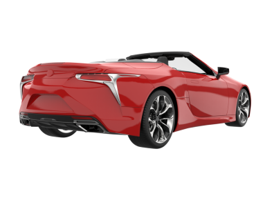 Kırmızılı gerçekçi bir araba.