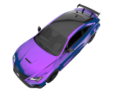 mor renkli modern araba beyaz arka planda izole edilmiş.