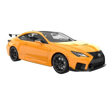 Arka planda modern bir araba. 3d oluşturma.