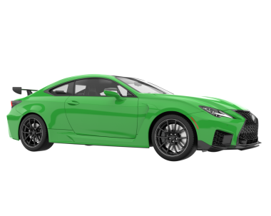 Siyah izole edilmiş yeşil modern bir araba.