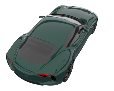 Beyaz arka planda bir araba. 3d illüstrasyon