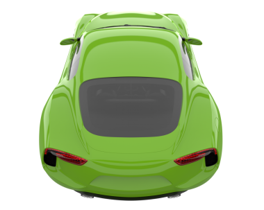 Beyaz arka planda modern bir araba. 3 boyutlu resimleme