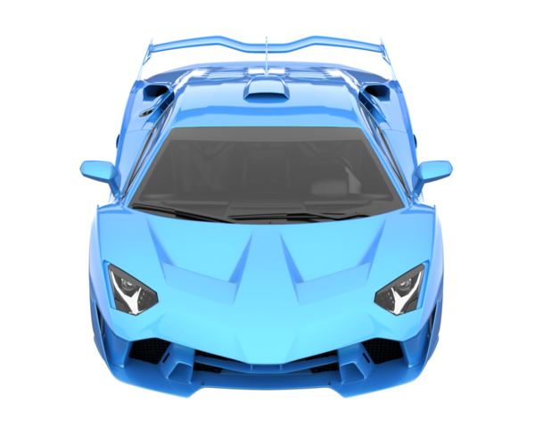 Modern mavi süper spor araba - 3D