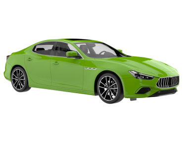 gerçekçi modern yeşil spor araba