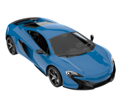 Gerçekçi mavi süper araba. yüksek kaliteli resimleme