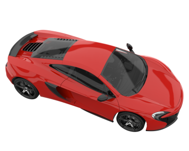 Kırmızı modern araba. 3d oluşturma