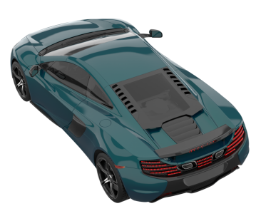 Gri arka planda izole edilmiş modern lüks araba. 3 Boyutlu Hazırlama