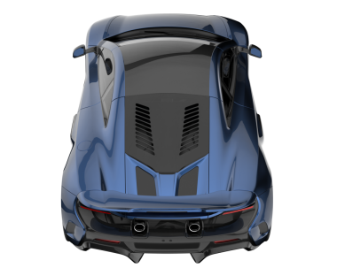 Modern araba arka planda izole edilmiş. 3d oluşturma