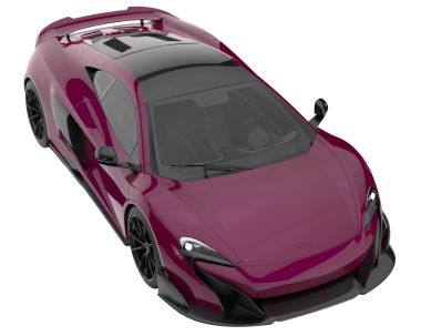 Modern araba arka planda izole edilmiş. 3D görüntüleme - illüstrasyon