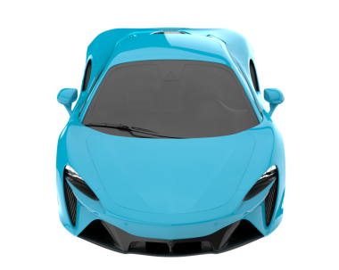 mavi araba modern araba yan görünümü